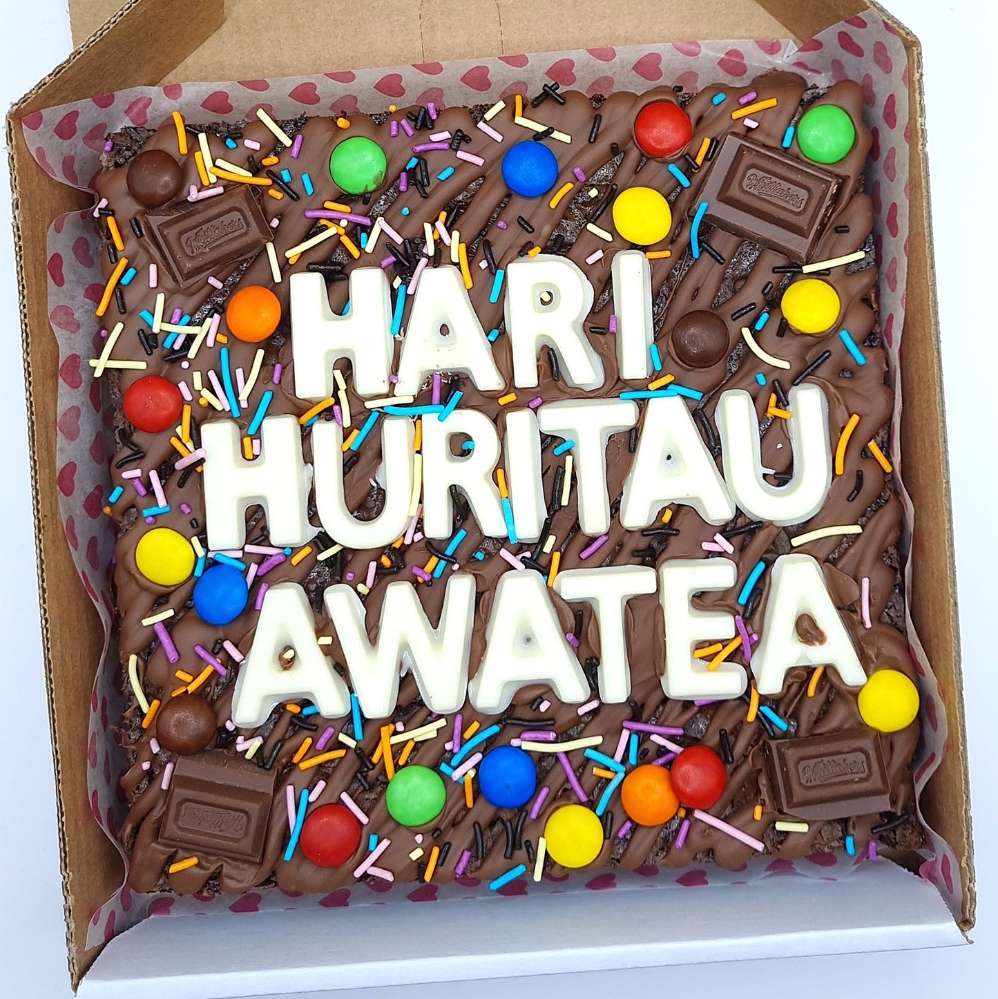 Custom Message Chocolate Brownie Slab