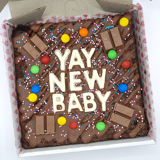 Custom Message Chocolate Brownie Slab