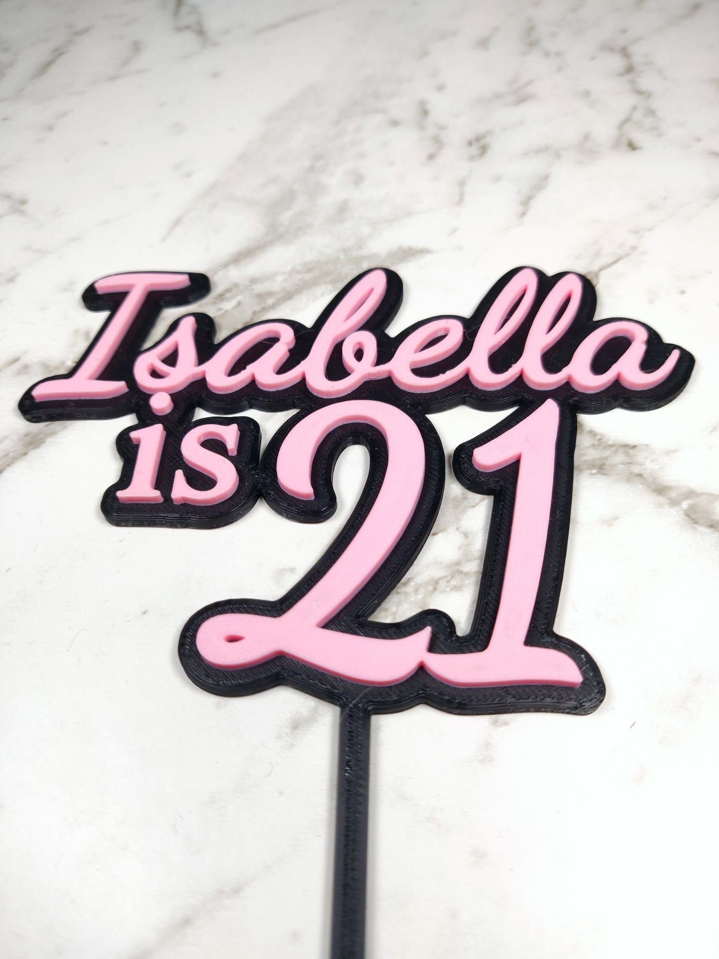 Two Layer Custom Name/Number Birthday Topper - Style 1