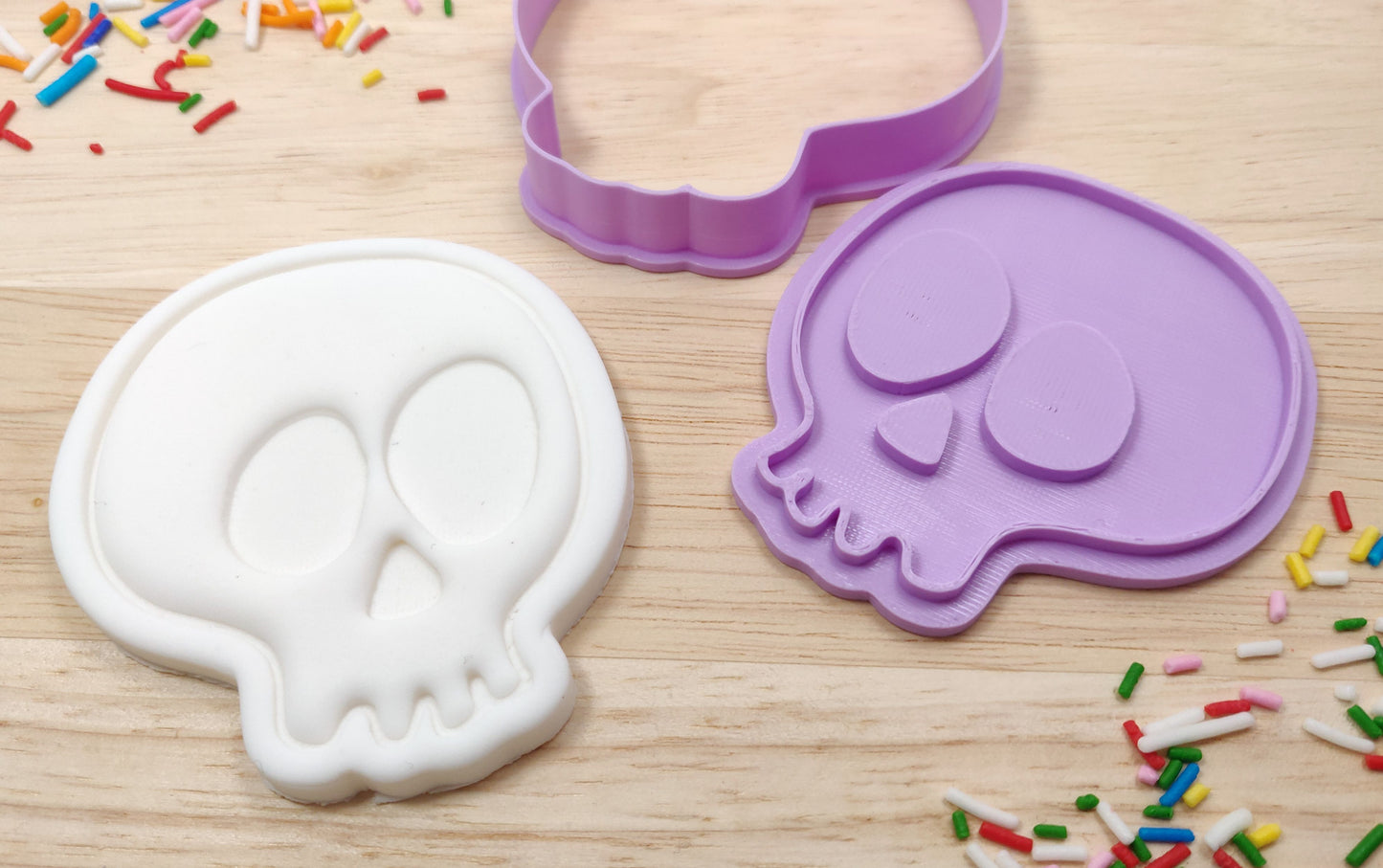 Skull Cookie Cutter and Fondant Stamp