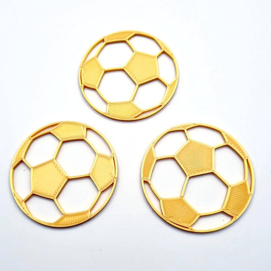 Soccer Ball Cake Charms - Set of 3