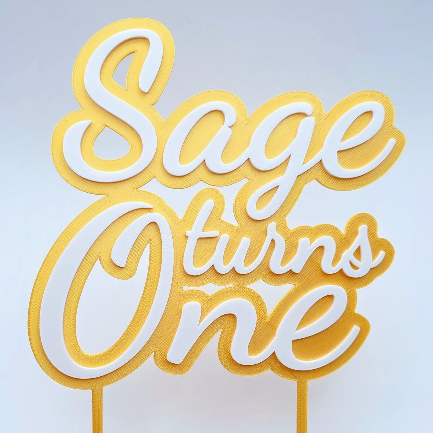 Two Layer Custom Cake Topper