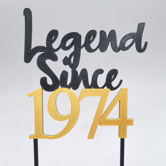 Legend Since Custom Birthday Cake Topper