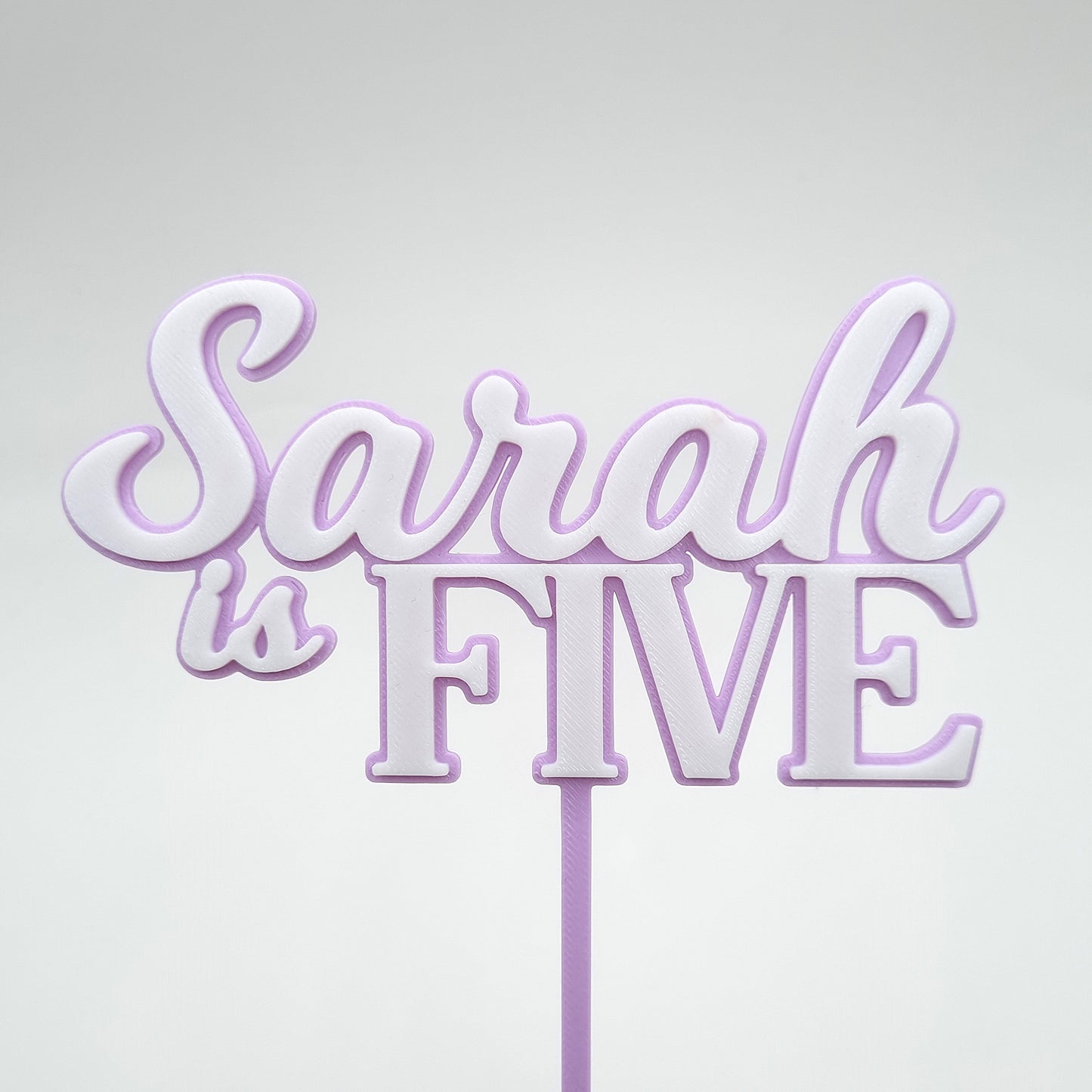 Two Layer Custom Name/Number Birthday Topper - Style 3