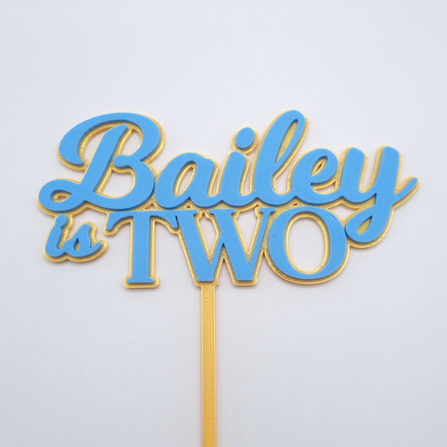 Two Layer Custom Name/Number Birthday Topper - Style 3