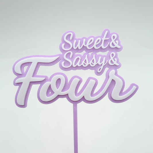 Sweet and Sassy and Age Birthday Topper