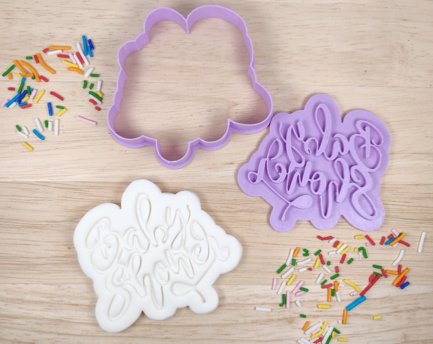 Baby Shower Cookie Cutter and Fondant Stamp Set