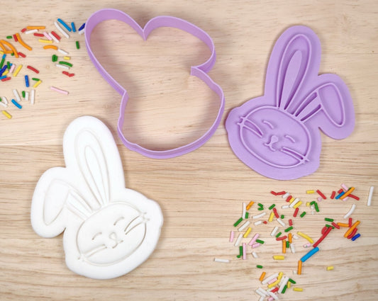 Easter Bunny Cookie Cutter and Fondant Stamp Set