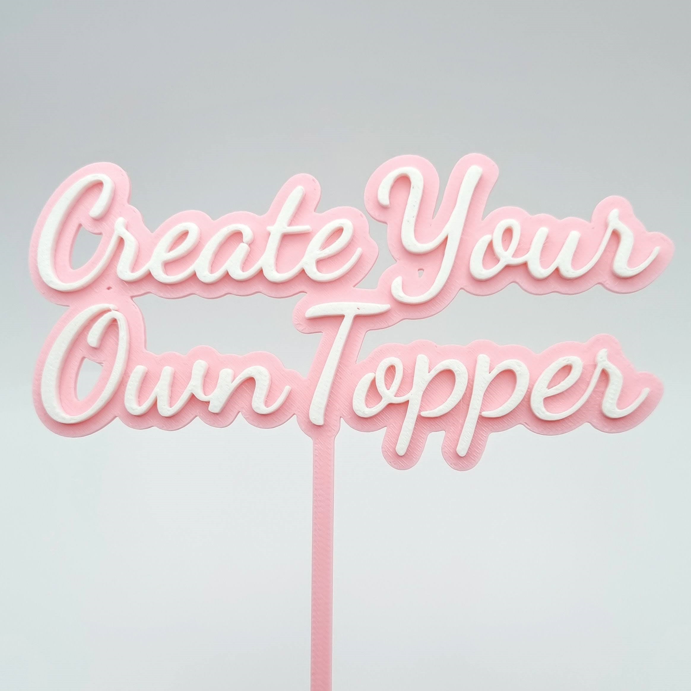 Cake Topper Add Background Two Layer Custom Cake Topper – Sweet As Cakes NZ