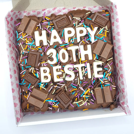Custom Message Chocolate Brownie Slab