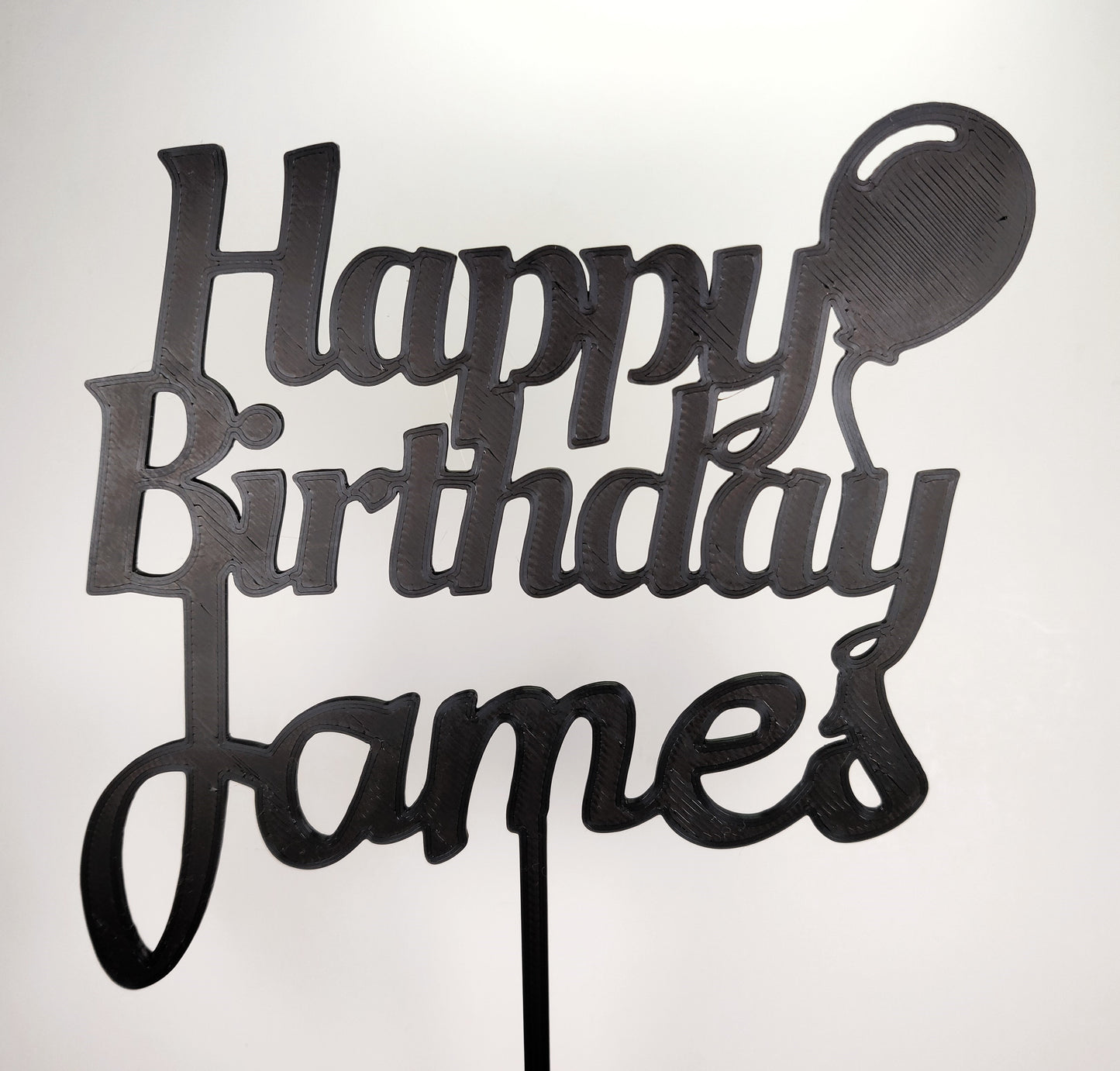 Custom Happy Birthday 3D Printed Cake Topper