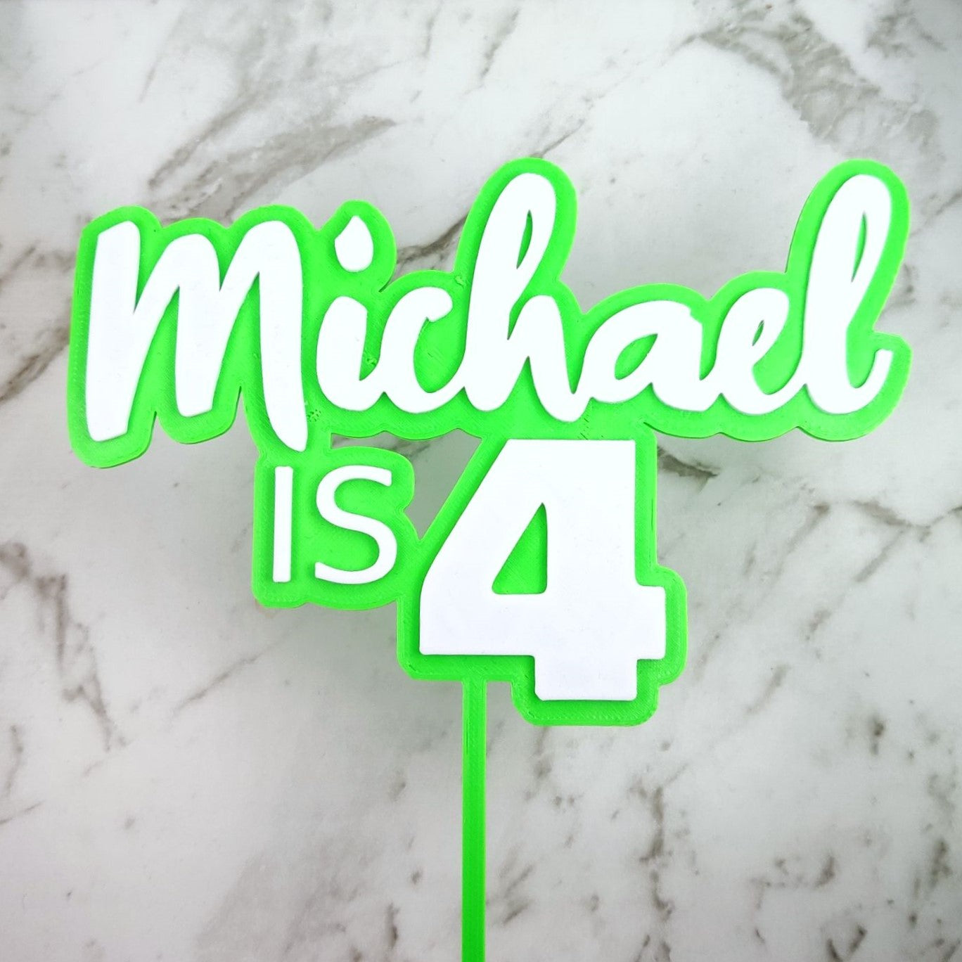 Two Layer Custom Name/Number Birthday Topper - Style 2
