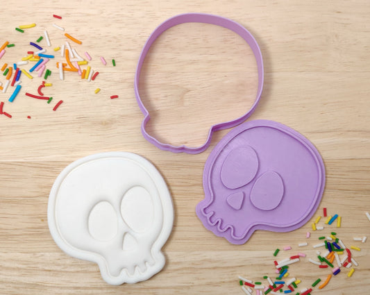 Skull Cookie Cutter and Fondant Stamp