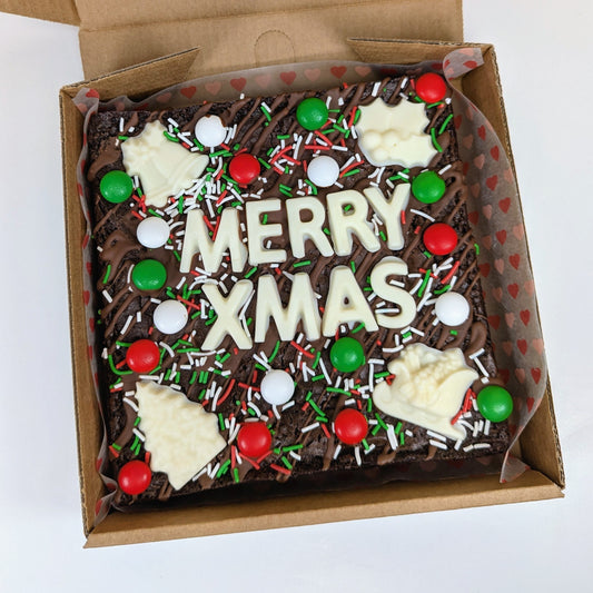 Christmas Brownie Slab