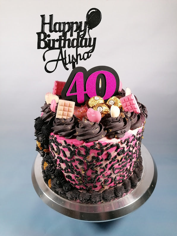 Custom Happy Birthday 3D Printed Cake Topper