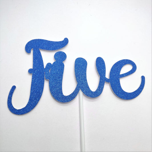 Five - 5th Birthday Age Cake Topper