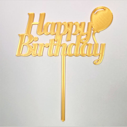 Happy Birthday 3D Printed Cake Topper
